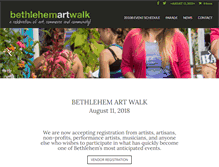 Tablet Screenshot of bethlehemartwalk.com